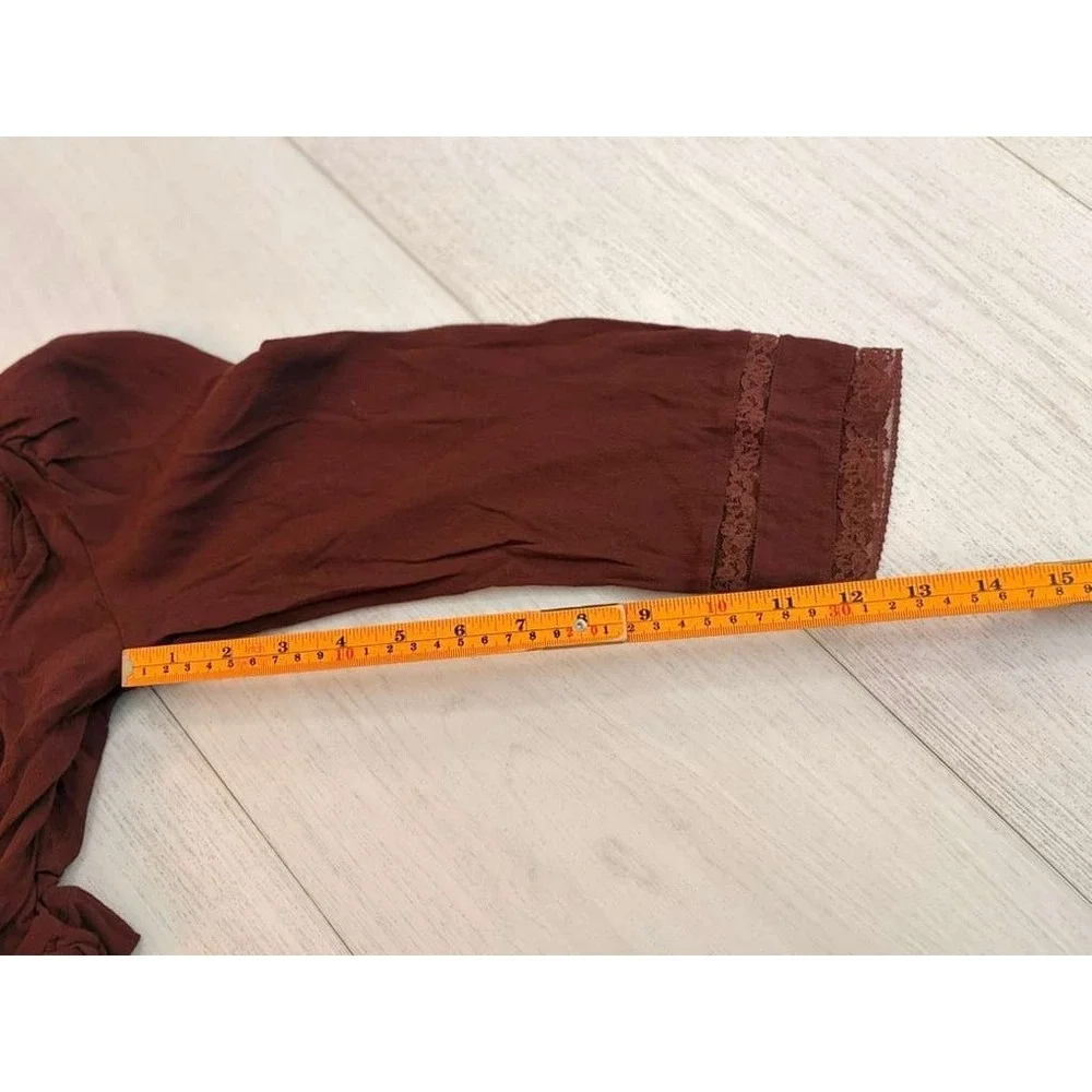 Aritzia La Boheme Wilfred Sz S Burgundy Top Cropped